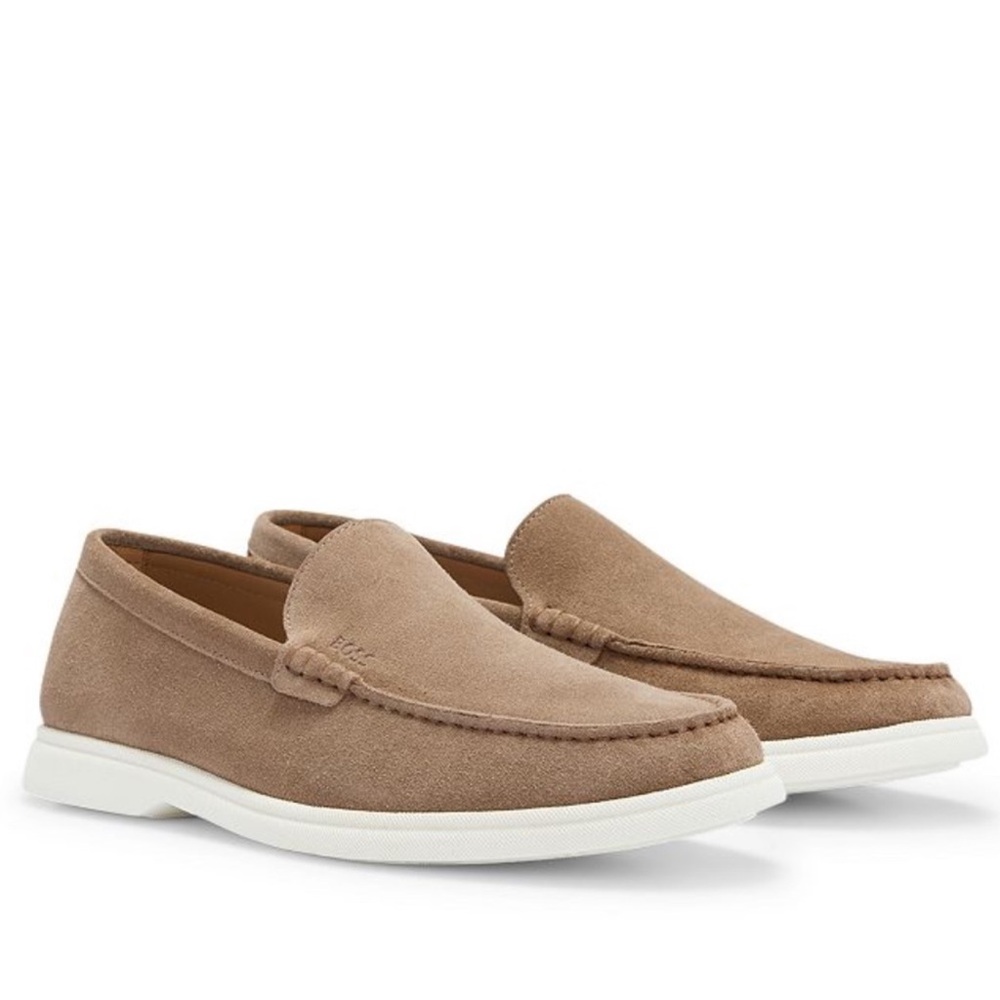 BOSS Men's Sienne Slip On Moc Toe Loafers